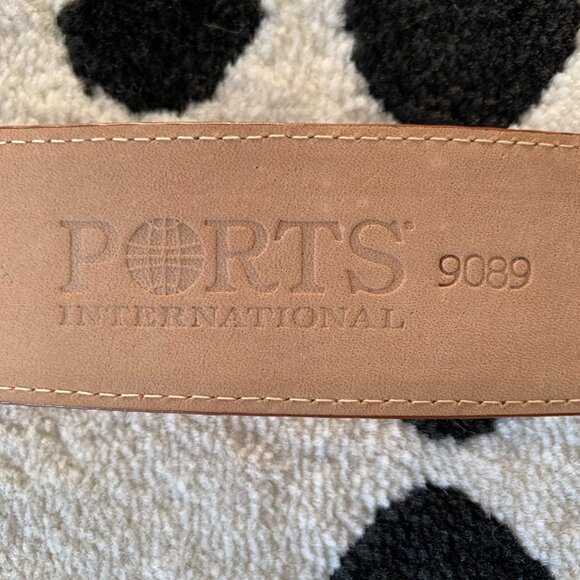 Vintage 90s Ports International Braided Orange Leather Wide Statement Waist Belt - Picture 7 of 14